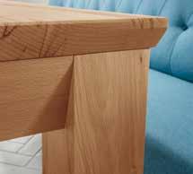 Sonderfarbtöne nach Holzmuster möglich Tischplatte mit einer Stärke von 3 cm, Kanten abgerundet oder