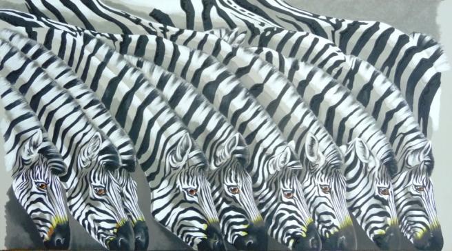 Zebras an der Tränke Nr: 191 Jahr: 2010 Auflage: Material: 100 Exemplar plus