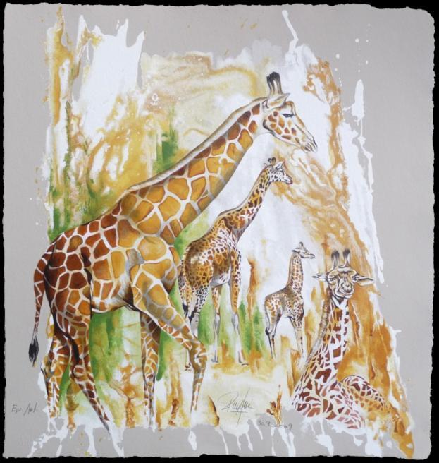Giraffenfamilie Nr: 188 Jahr: 2009 Auflage: 80 Exemplar plus 8