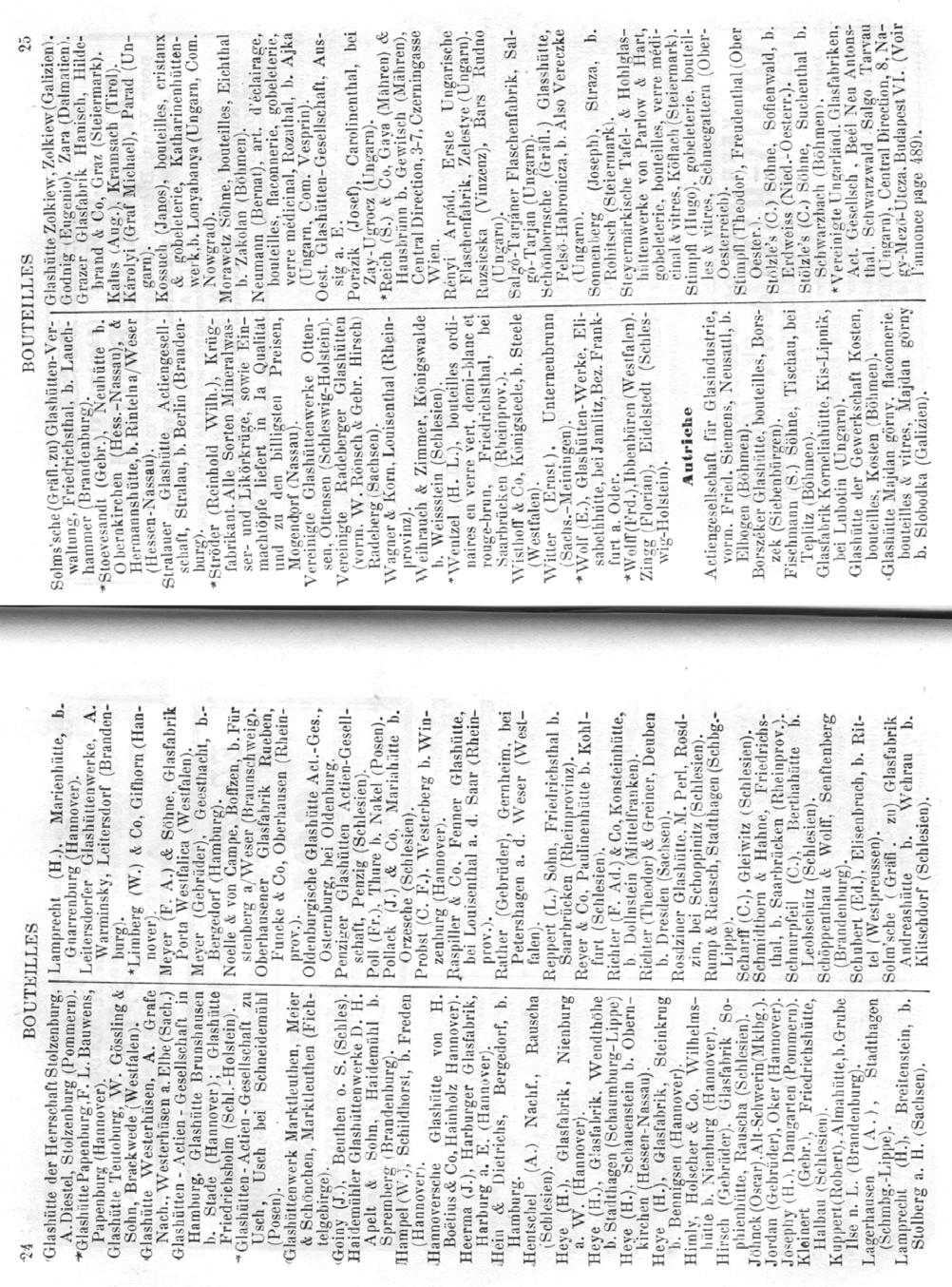 Abb. 2008-1-06/005 Adressbuch Rousset 1898, Seiten 24-25, Flaschen / Flakons