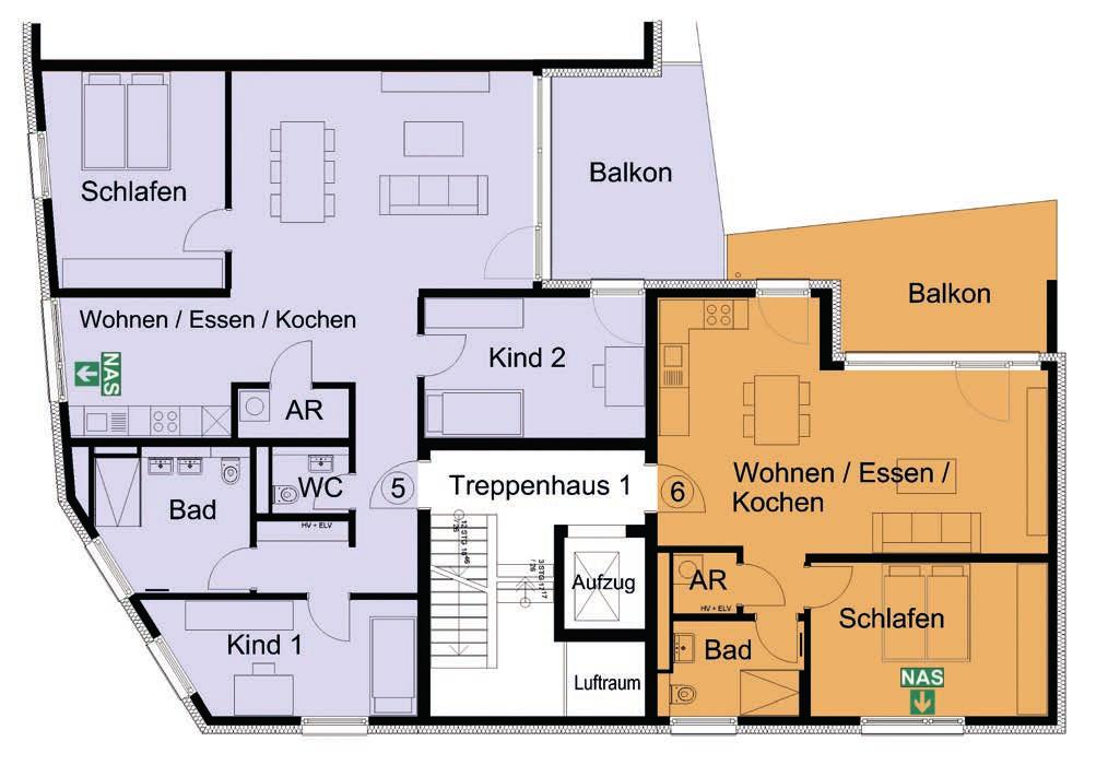 1. Bauabschnitt: Haus 1 und 2 mit 23 attraktiven Mietwohnungen im Zentrum von Lahr Haus 1 Wohnungsdaten 2.