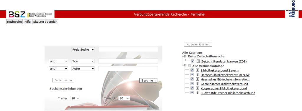 Exkurs: Fernleihe Fernleihe die Fernleihe ermöglicht es, sich in Freiburg nicht vorhandene Literatur von anderen Wissenschaftlichen Bibliotheken