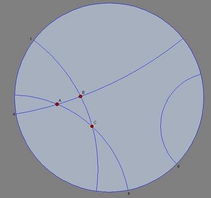 durch A Abbildung: Die Winkelsumme im Dreieck ABC := α + β +