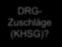 angeboten werden?? Abrechnung DRG- Zuschläge DRG (KHSG)?