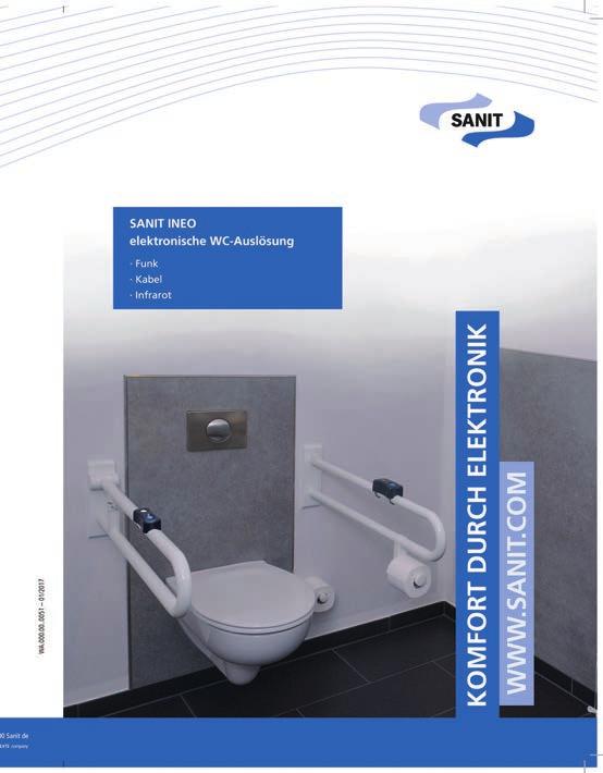 SANIT PROSPEKTE SANIT pneumatische WC-Auslösung Flexible Problemlösungen SANIT Betätigungsplatten der Designlinien LINEA, REDONDA und CREATIVA SANIT Installationssysteme