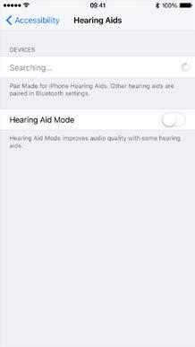Bedienungshilfen Einstellungen Hörgeräte Bluetooth Ein Suche.