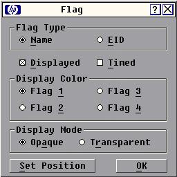 Betrieb über den lokalen Port Zugreifen auf das Dialogfeld Flag So greifen Sie auf das Dialogfeld Flag zu: 1. Drücken Sie die Taste Druck. Das Dialogfeld Main wird angezeigt. 2.