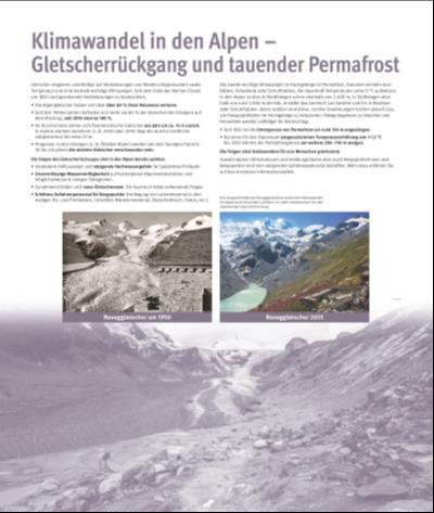 So nehmen alpine Gefahren in Folge der ansteigenden Temperaturen im Alpenraum in Zukunft zu.