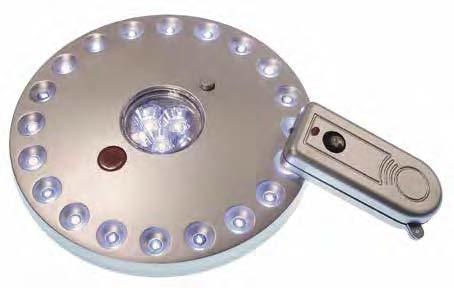 LED Spot-Leuchte LED Spot-Leuchte 20+3 mit Fernbedienung 23 hellweiße LEDs Stabile, dennoch handliche Bauweise Mit der Fernbedienung können 3 oder alle 23 LEDs betätigt werden Mit zusätzlichem