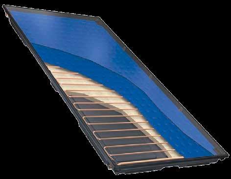 Maximaler Solarertrag minimale Wärmeverluste. Der hochselektiv beschichtete Aluminiumabsorber setzt die eintreffenden Sonnenstrahlen in Wärme um.