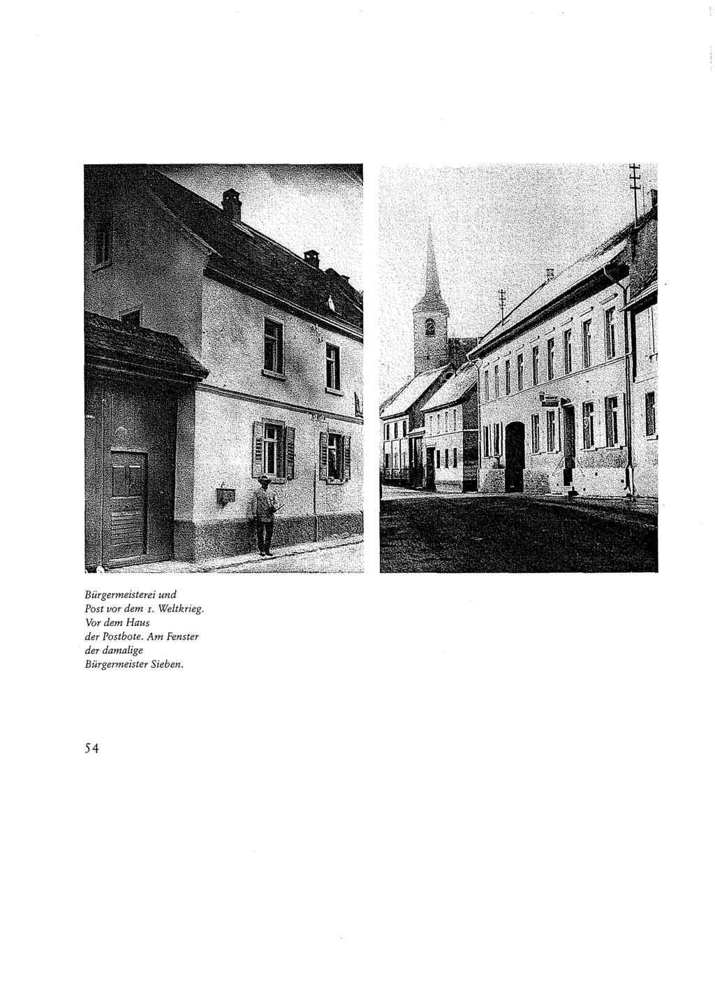 Bürgermeisterei und Post vor dem 1. Weltkrieg.