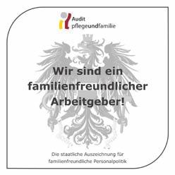 6 Aufkleber Jeder ausgezeichnete Arbeitgeber erhält von der Familie & Beruf Management GmbH Aufkleber, die die staatliche Auszeichnung abbilden, kostenlos zur Verfügung gestellt.