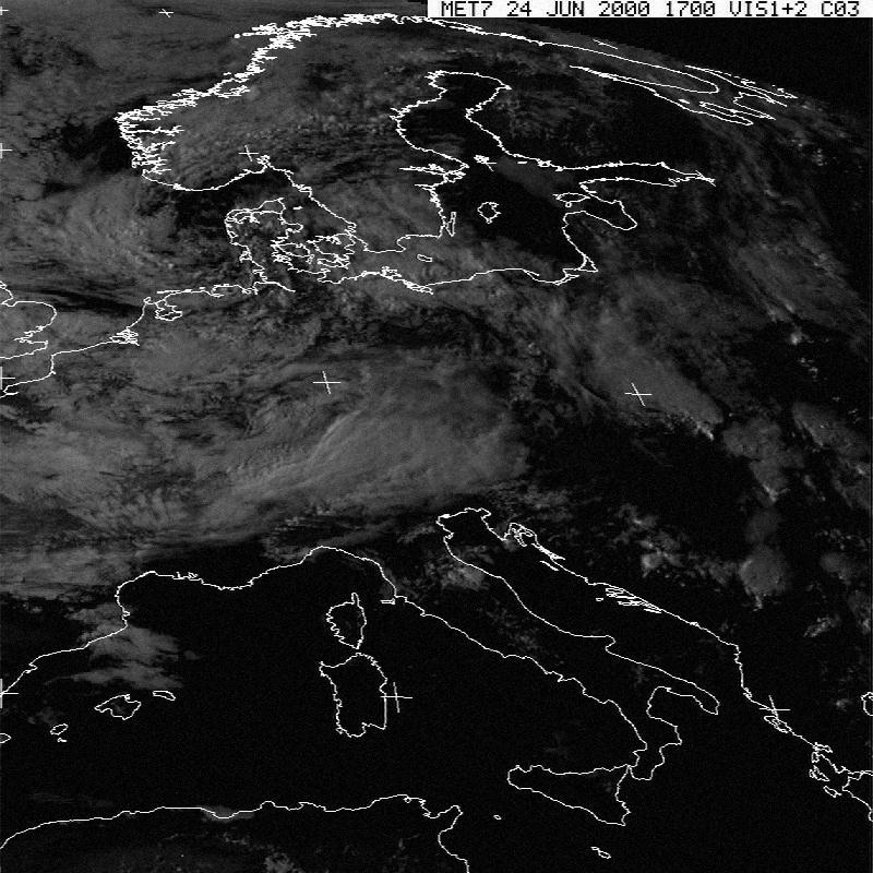 Satellitenbild Mitteleuropa am 24.06.2000 17.