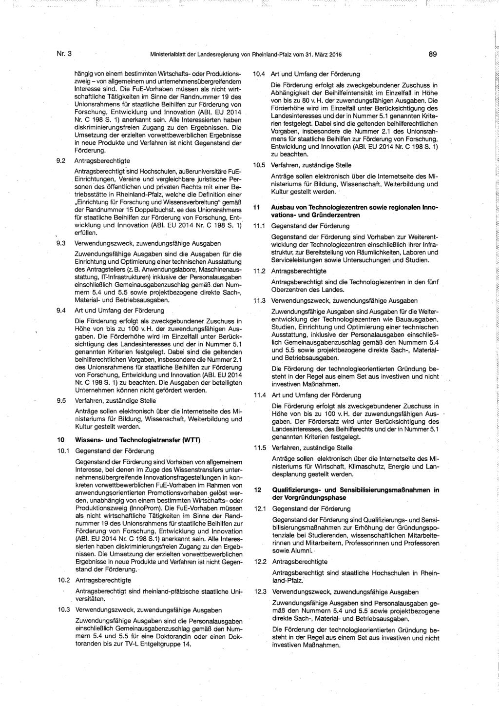 Nr. 3 Ministerialblatt der Landesregierung von Rheinland-Pfalz vom 31.