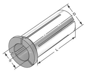 07 Collets Spannzangen Reducing Arbors for hydraulic expansions chuck Reduzierungen für Hydrodehnspannfutter Bestell-Nr. D d L Bestell-Nr. D d L Reduzierstück dichtend Reducer coolant resistant 28.