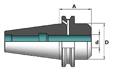 ISO 7388-1 DIN 69871 01 End Mill Holder DIN 6359 for end mills DIN 1835-B (Weldon) Fräseraufnahmen DIN 6359 für Zylinderschaft DIN 1835-B (Weldon) Form Order No AD/AF Bestell-Nr. SK d A D (AD/B) 27.