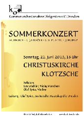 12, Weihnachtsoratorium, Prelude, Finale Platti, G. B. Concerto c-moll f. Cello u. Orchester Bruch, M. Kol Nidrei op.
