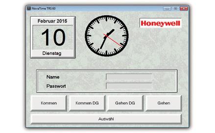 Zeiterfassungssoftware NovaTime Software Option Komfort-PC-Terminal-Software Die einfache, intuitive Bedienoberfläche eignet sich für die Bedienung durch den Mitarbeiter selbst.