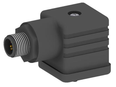 cable Gerätesteckdose M12x1 plug with M12x1 Gerätesteckdose mit Leistungsabsenkung 24V DC Bauform A plug with power