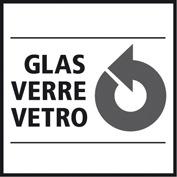 Glas Verpackungsglas, getrennt nach Farben. Was nicht weiss oder braun ist, wird mit dem Grünglas gesammelt.