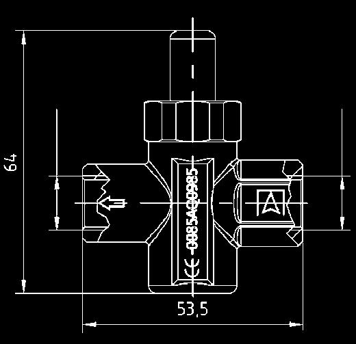 Der Druckknopf wird betätigt, um das Manometer mit Druck zu beaufschlagen und den Betriebsdruck anzuzeigen. Geeignet für Gase nach DVGW G260 und SVGW.