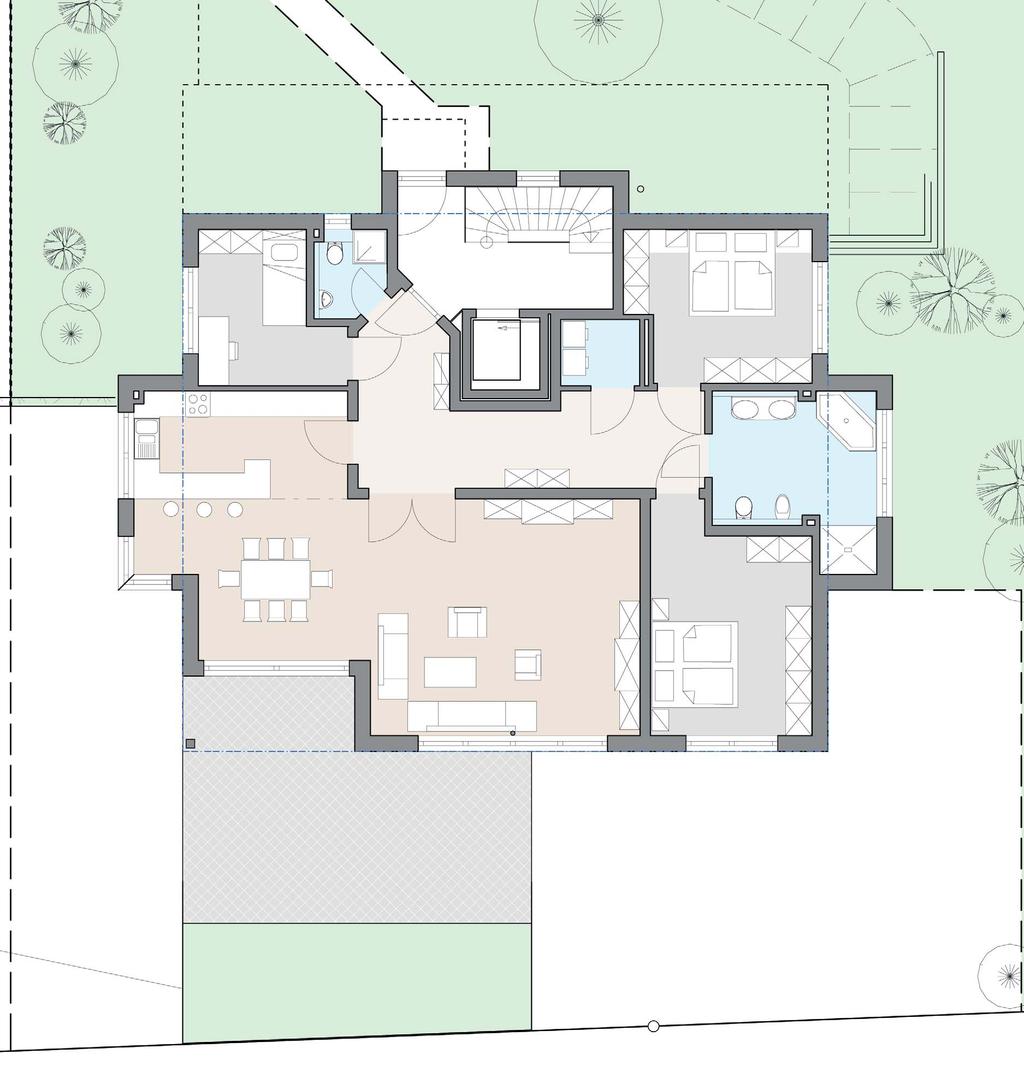 Garten (Gemeinschaft) Du. / WC 3 Erdgeschoss Individuelle Raumaufteilung möglich! Zimmer HWR Schlafen 1 Wohnung 3.