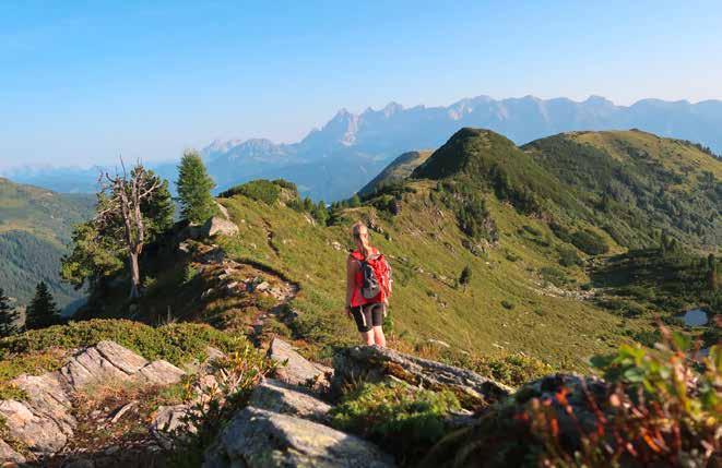 Höhenweg von der Hochwurzen zu den Giglachseen (45 Punkte) Mit der Gipfelbahn fahren wir auf die Hochwurzen, und über die kleine Wurzen wandern wir zum Hüttecksattel und Rossfeld.