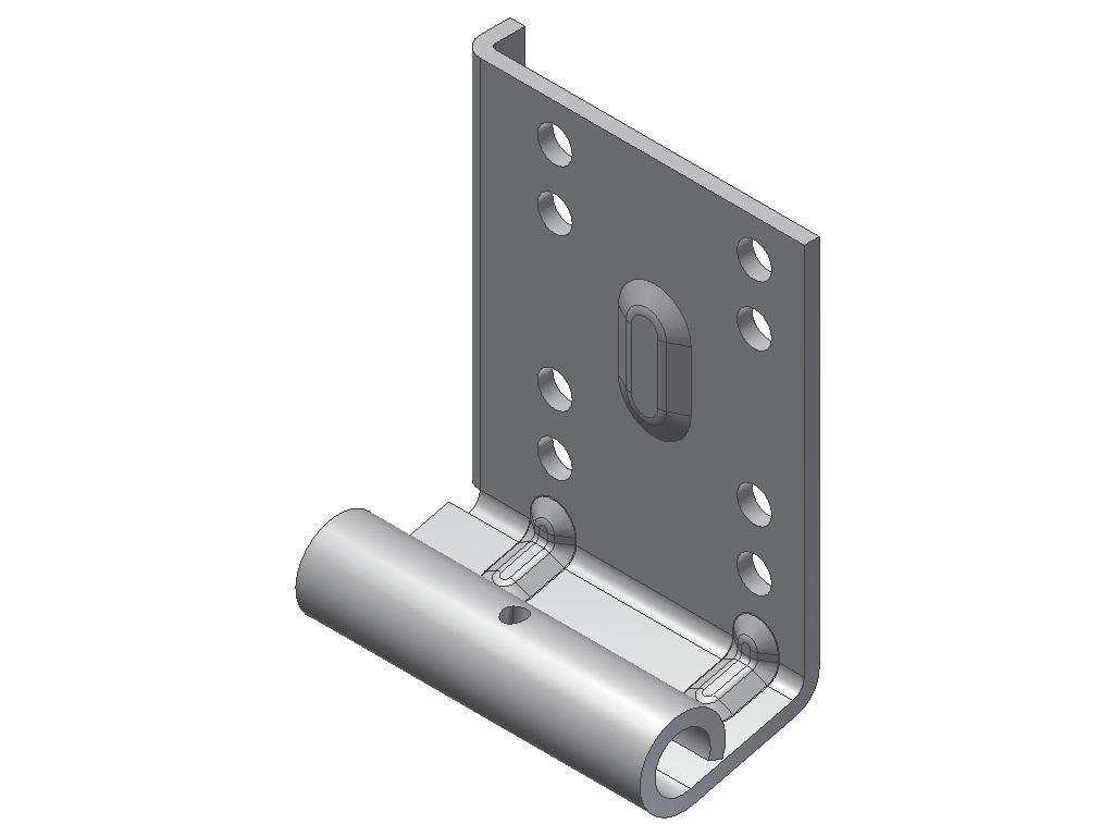 312.5001 Stück Bodenkonsole für Zugfedernsystem Achsversatz 27 mm links galvanisiert 0.228 50 1500 Bodenkonsole für Zugfedersystem links in Verbindung mit Laufrolle 11mm Welle, Ref: 314.