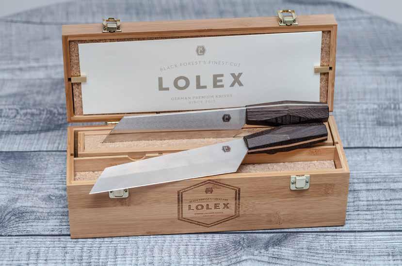Finest Cut - Finest Design - Finest Manufacture LOLEX BLACK FOREST S FINEST CUT Das LOLEX Messer-Design ist minimalistisch in seiner Formensprache.