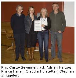 PRIX CARTO 2006 in Die Schweizerische Gesellschaft für Kartografie vergab an ihrer Herbstversammlung Schaffhausen erstmals einen Innovationspreis.