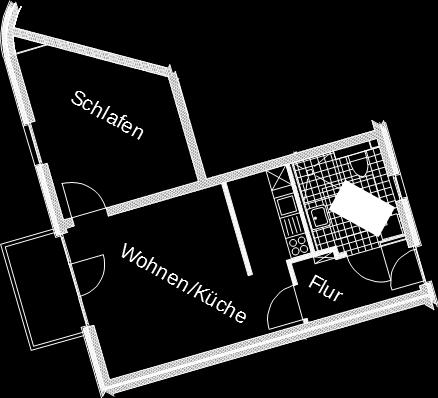 Wohnen/Küche 26,9 m²
