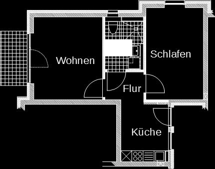 m² Flur/Küche 11,4 m²