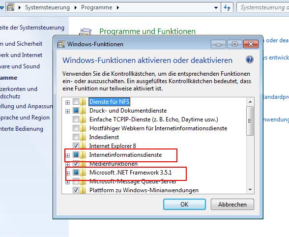 VI. Konfiguration von Windows 7 32Bit vor der Installation HINWEIS: Bitte deaktivieren Sie die Benutzerkontensteuerung, damit die Steuerungssoftware korrekt installiert werden kann.