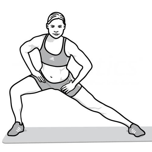 gerichtet Bewegungsablauf Ausgangsposition einnehmen und Spannung aufbauen, wechselseitig ein Bein beugen, gleichzeitig Rumpf/Körperschwerpunkt über das