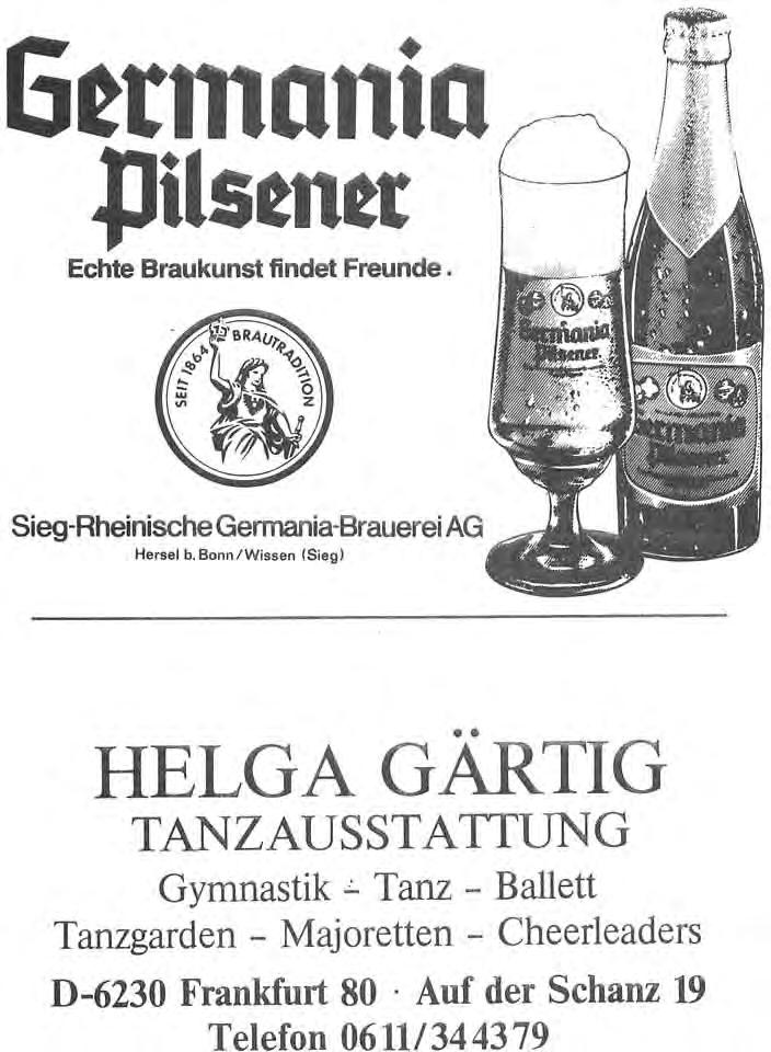 Germania pilsenet AR} Echte Braukunst findet Freunde. Sieg-RheinischeGermania-Brauerei AG Hersei b.
