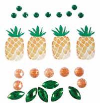 Deko-Sticker: Tropic-Ananas sort.