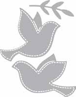 Stanzschablone: Small modern Doves 1,6-4,6cm, SB-Btl 1Stück 60 562 000 (3)