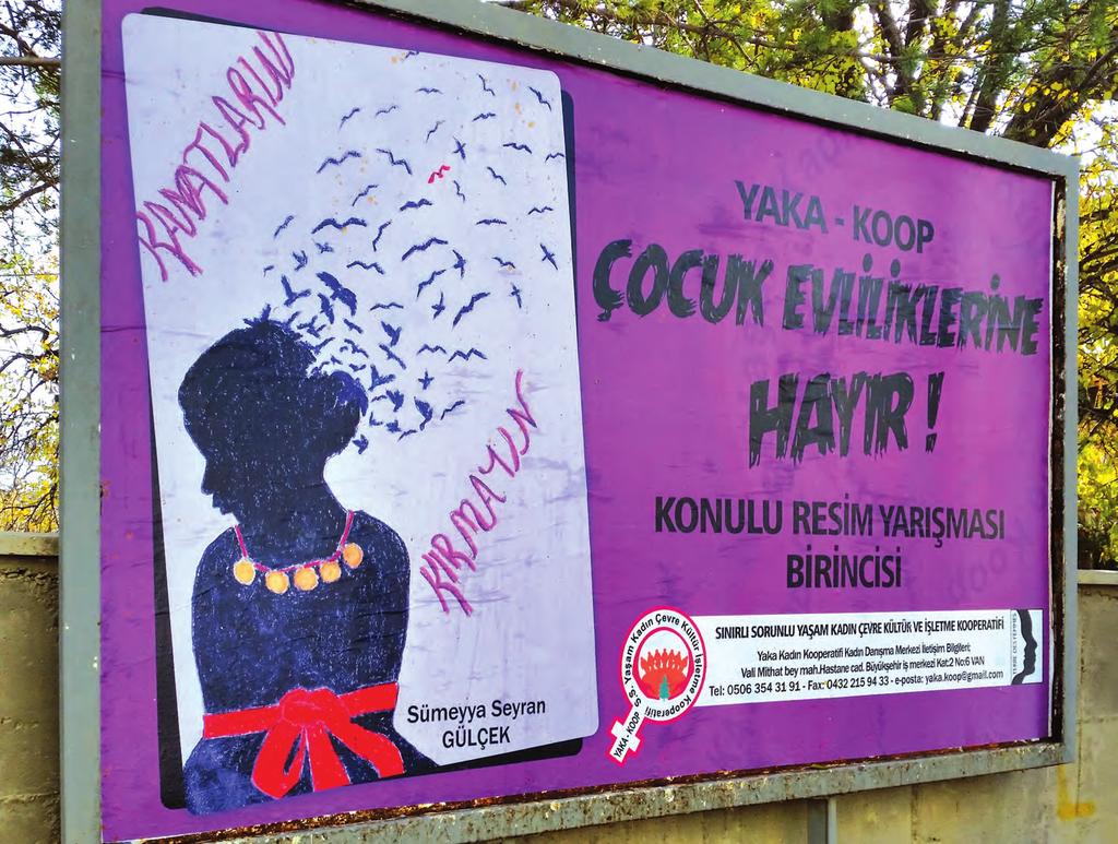 Entstehung der Bilder: Malwettbewerb in Van Kinderbräute NEIN! und Sag NEIN zu Gewalt gegen Frauen!