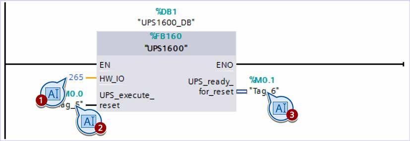 Parametrierung der SITOP UPS1600 6.2 USV bei Stromausfall durch Anwenderprogramm ausschalten 3.