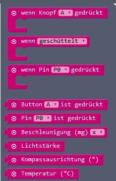 5.3 Der PXT-Editor im Detail Der PXT-Editor bietet zahlreiche Programmierblöcke, die ähnlich wie bei der Programmierumgebung Scratch (siehe Modul B5) farblich