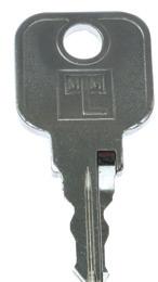 Spare key MM MMQ Spare key single Ersatz-Nachschlüssel lose B1 Standard key Standardschlüssel 649289992 649289993 649289988 nickel plated / vernickelt 18001-18500 10 pieces keyed alike as per locking