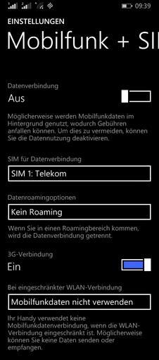 4.) Mobile Datenverbindungen Sie können die zweite SIM-Karte unter anderem für mobile Datenverbindungen nutzen.