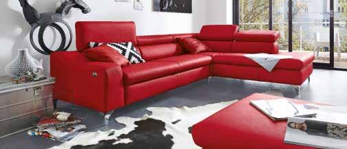 5,- Leder-Sofa -sitzig, ca. 09 x 07 x 9 cm.-.9,- Gegen Mehrpreis: Wallfree-Relaxfunktion