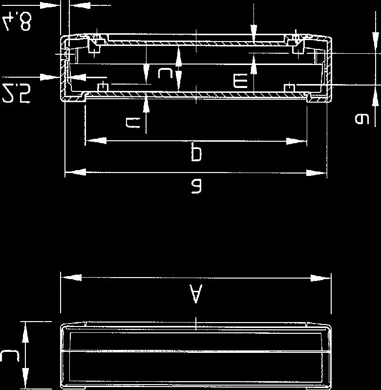 Elektronik-Gehäuse TOPTEC - flache Bauweise - Konstruktion Elektronikgehäuse in flacher Bauweise. Befestigungsdome für die Leiterplattenmontage befinden sich im Ober- und Unterteil.