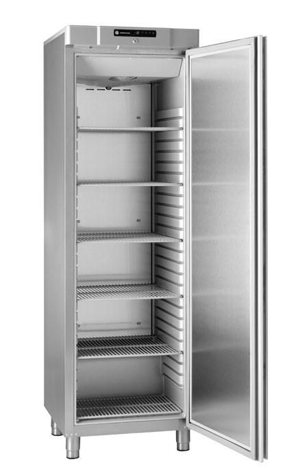 COMPACT - Kühl- und Tiefkühlschränke, 60 cm breit COMPACT K 410 RG L1 6N - Kühlschrank 874100441 (A) Rechts angeschlagene, umschlagbare Tür mit Schloss, 6 graue Drahtroste Temperaturbereich ( C) +2