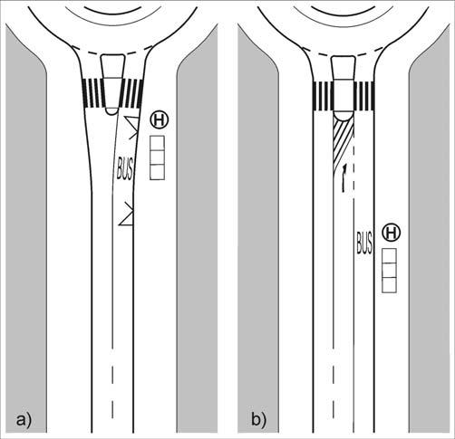 Die Notwendigkeit eines baulich abgegrenzten Innenringes ist bei regelmäßigem Linienbusverkehr unter Beachtung der Radverkehrsführung (vgl. Kapitel 6.3.5.3) zu prüfen.