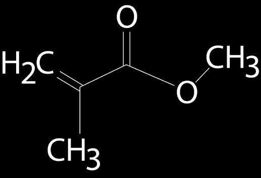 CHEMIE DER ACRYLAT-KLEBSTOFFE - typische Basismonomer: Methylmethacrylat (MMA), dadurch sehr gute Benetzungseigenschaften; es kann Kunststoffe leicht anlösen und besitzt herausragende mechanische