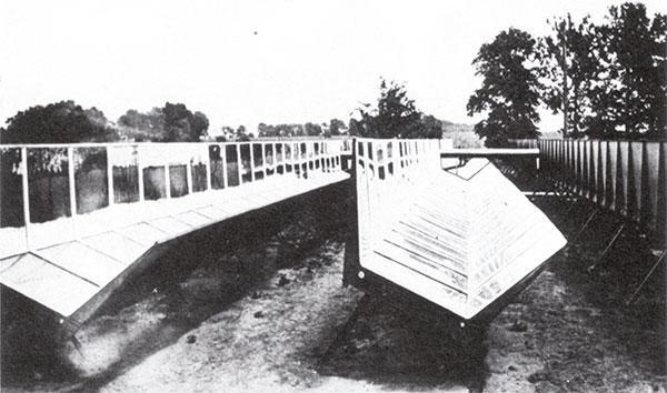(eine Hotbox ist 1 m 2 groß, mit je zwei Spiegeln pro Seite) 1912 Errichtung des weltweit ersten
