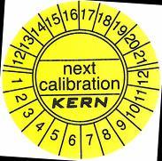 KERN Recalibration Service DAkkS - Kalibrierlabor Adjustment weights must be checked/recalibrated at intervals determined in accordance with ISO 9000ff.