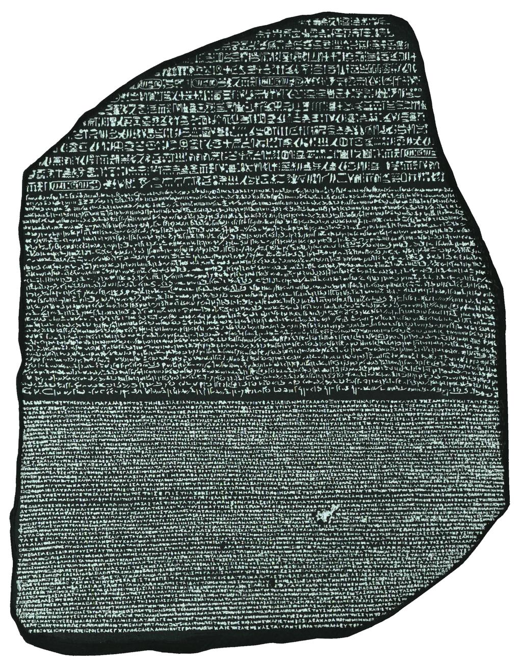 Entschlüsselung der Hieroglyphen Rosetta-Stein 196 v. Chr.